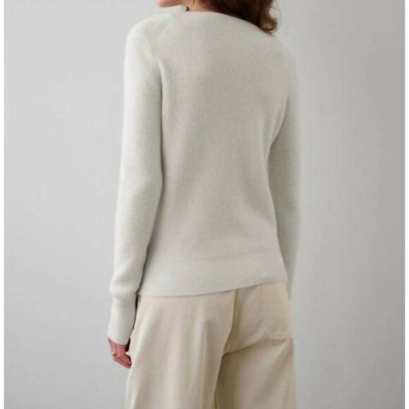 White + Warren Cashmere Waffle Henley Sweater In Pink Sand Size S - Picture 3 of 15